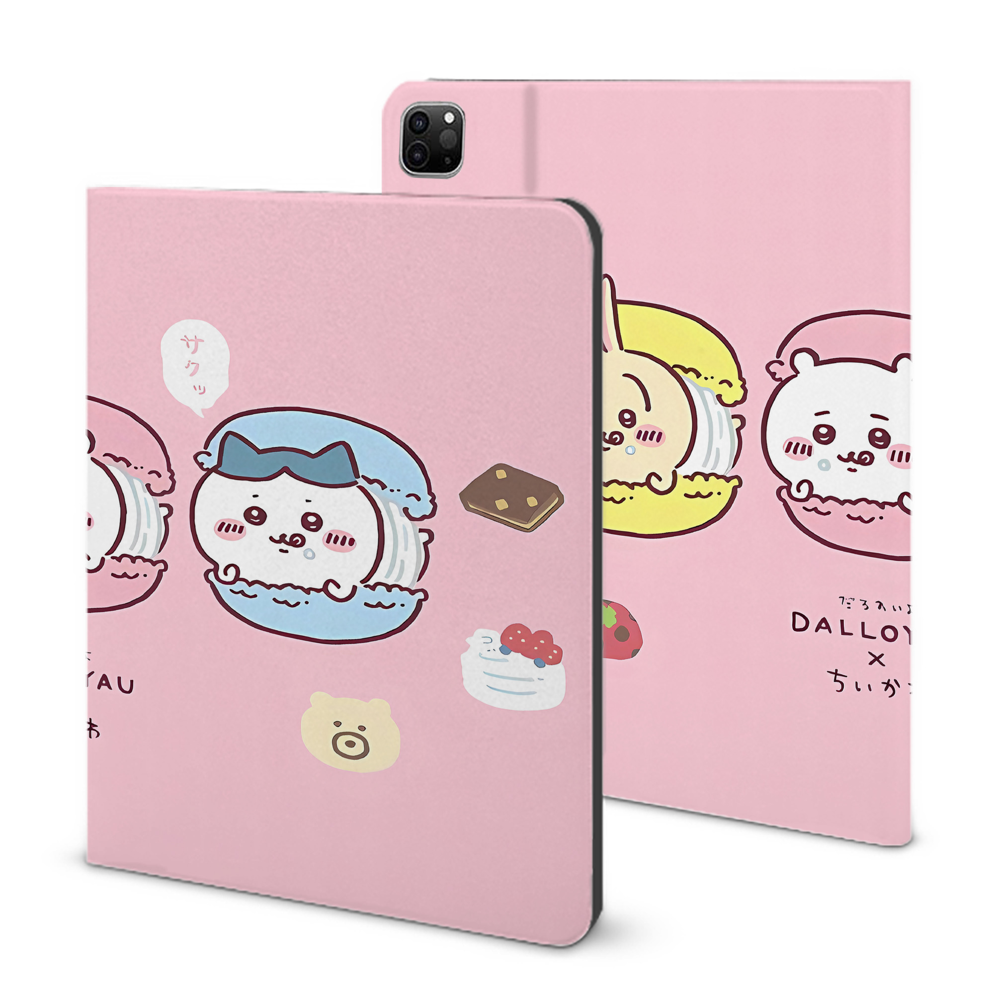 （画像用） ちいかわ Chii-kawa IPad ケース ブック型 PUレザー TPU 耐衝撃 軽量 薄型 ペン収納なし 全面保護 IPad 各モデル対応